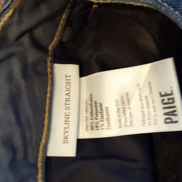 Paige denim skyline straight darker wash sz 26 - Picture 3 of 3